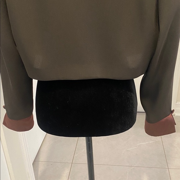 Joseph Ribkoff Tuxedo Style Brown Women's Jacket with Satin shawl collar Size 14 - Picture 9 of 17